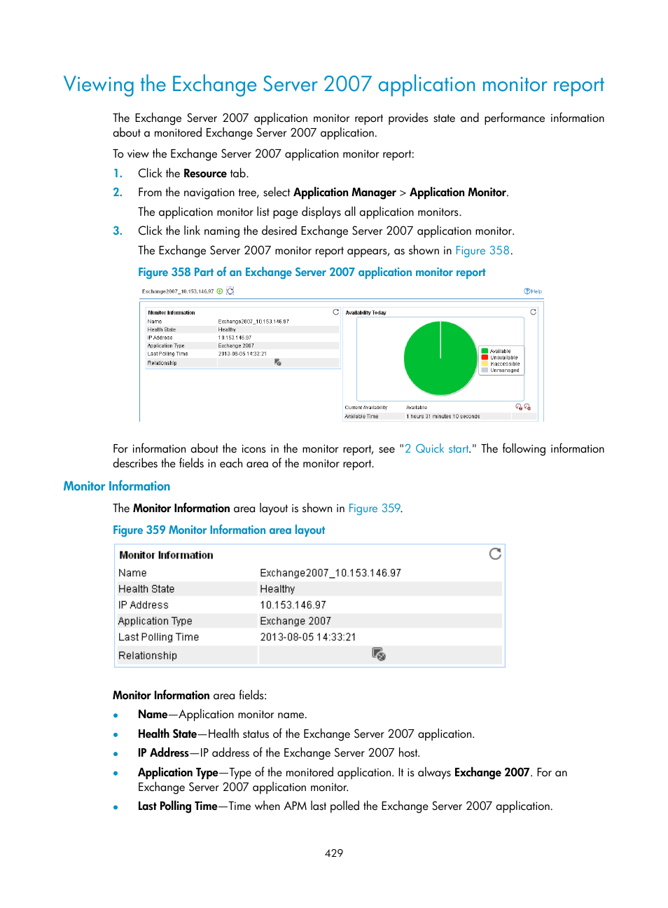 Monitor information | H3C Technologies H3C Intelligent Management Center User Manual | Page 443 / 740
