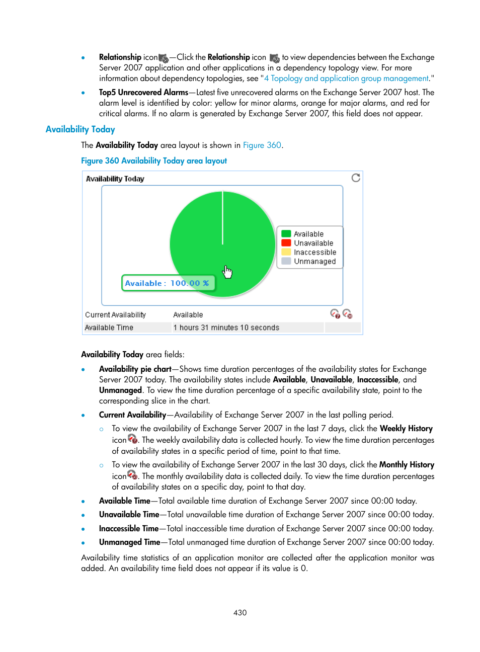 Availability today | H3C Technologies H3C Intelligent Management Center User Manual | Page 444 / 740