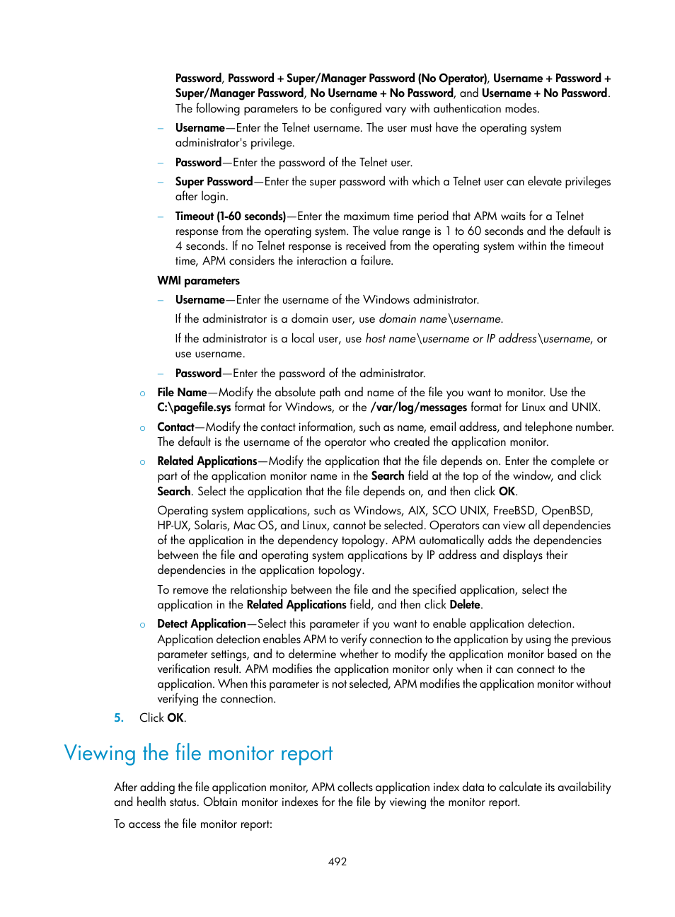 Viewing the file monitor report | H3C Technologies H3C Intelligent Management Center User Manual | Page 506 / 740