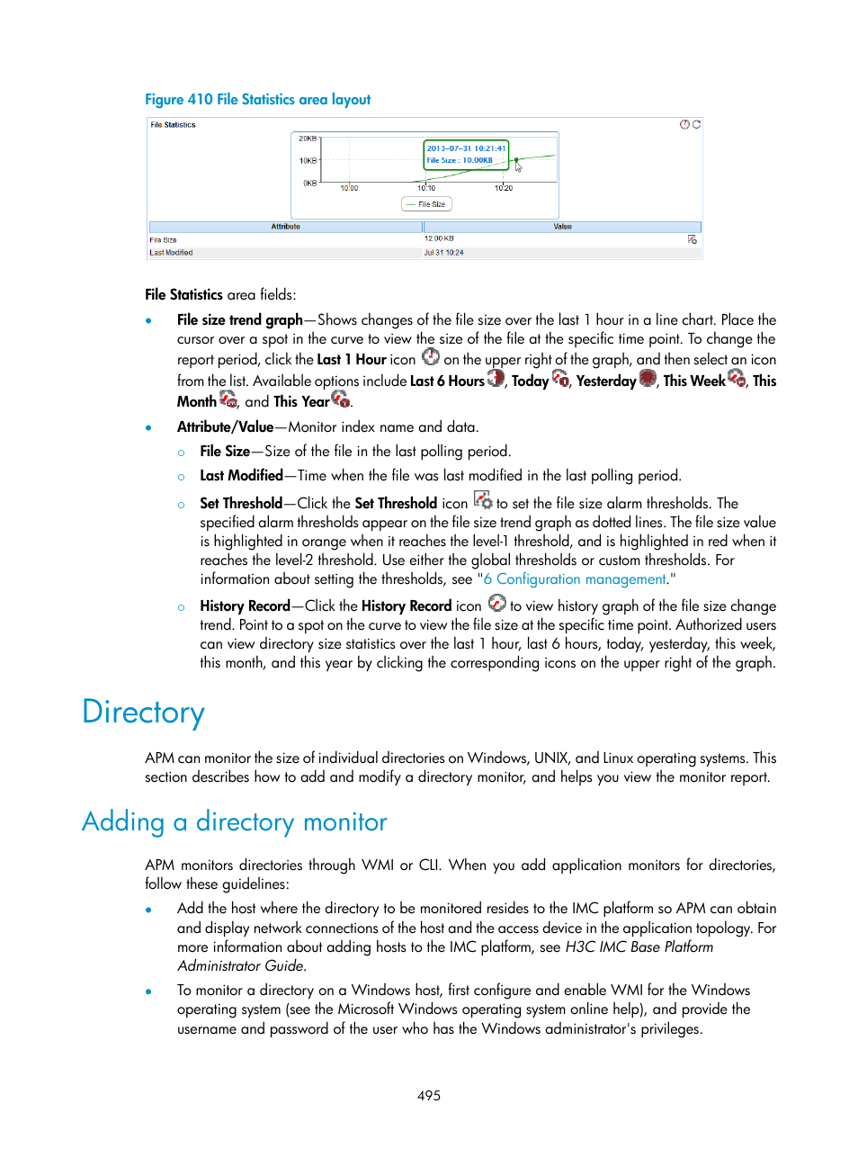 Directory, Adding a directory monitor, N in | Figure 410 | H3C Technologies H3C Intelligent Management Center User Manual | Page 509 / 740