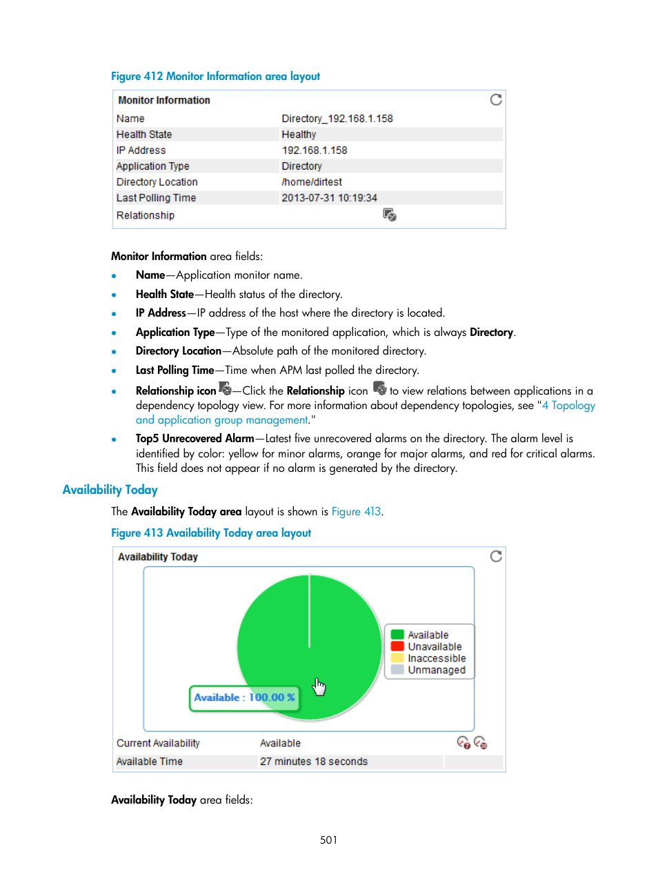 Availability today, Figure 412 | H3C Technologies H3C Intelligent Management Center User Manual | Page 515 / 740