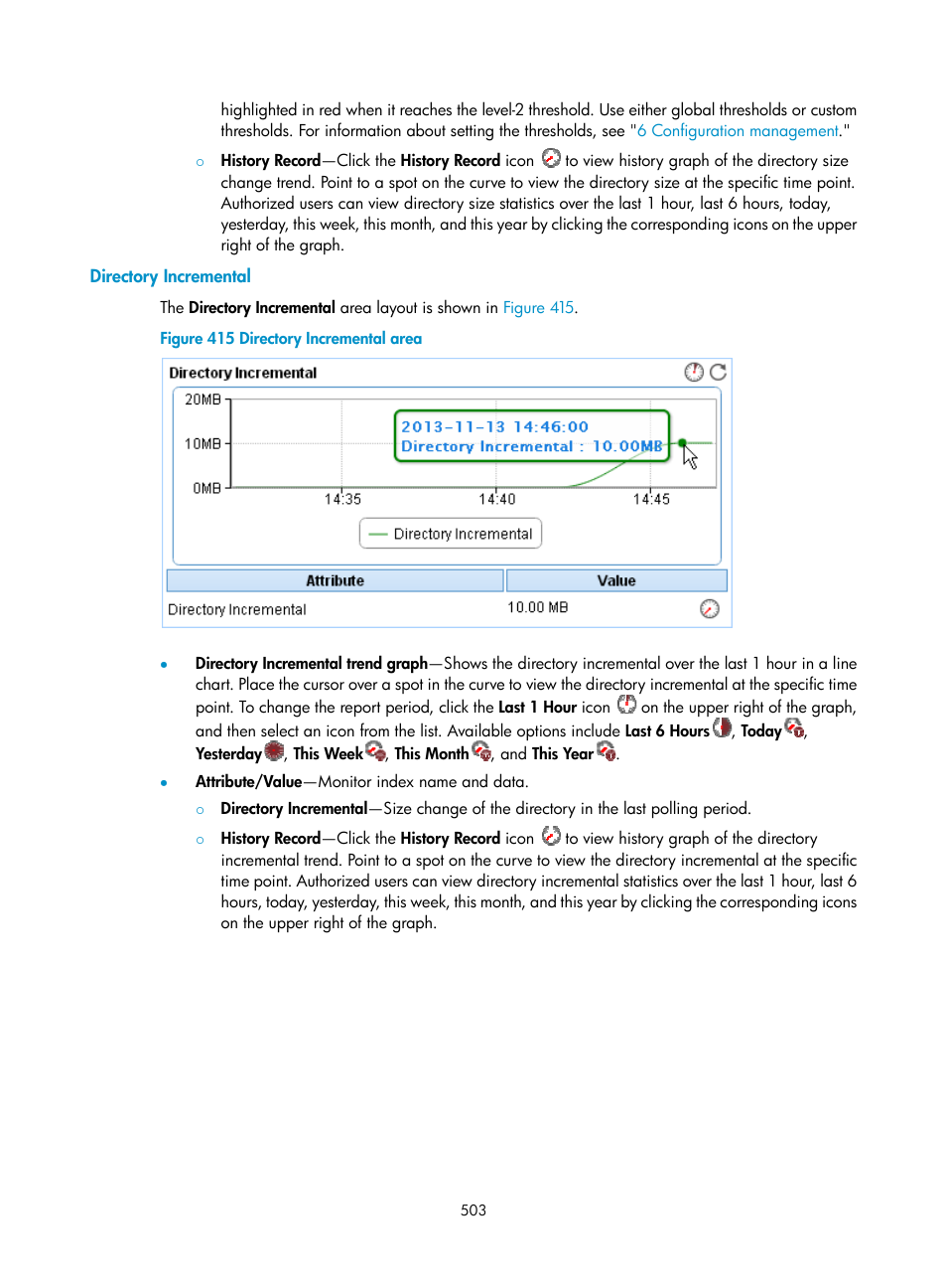 Directory incremental | H3C Technologies H3C Intelligent Management Center User Manual | Page 517 / 740