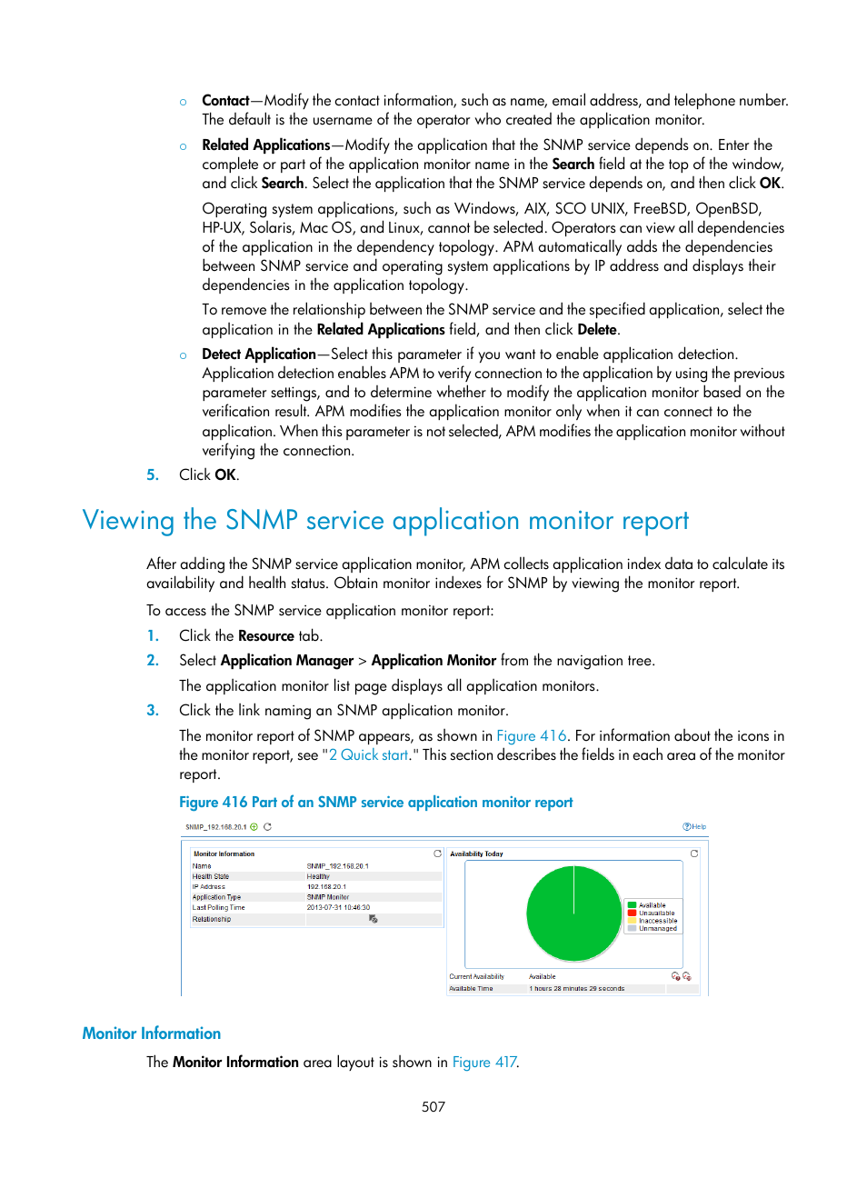 Monitor information | H3C Technologies H3C Intelligent Management Center User Manual | Page 521 / 740