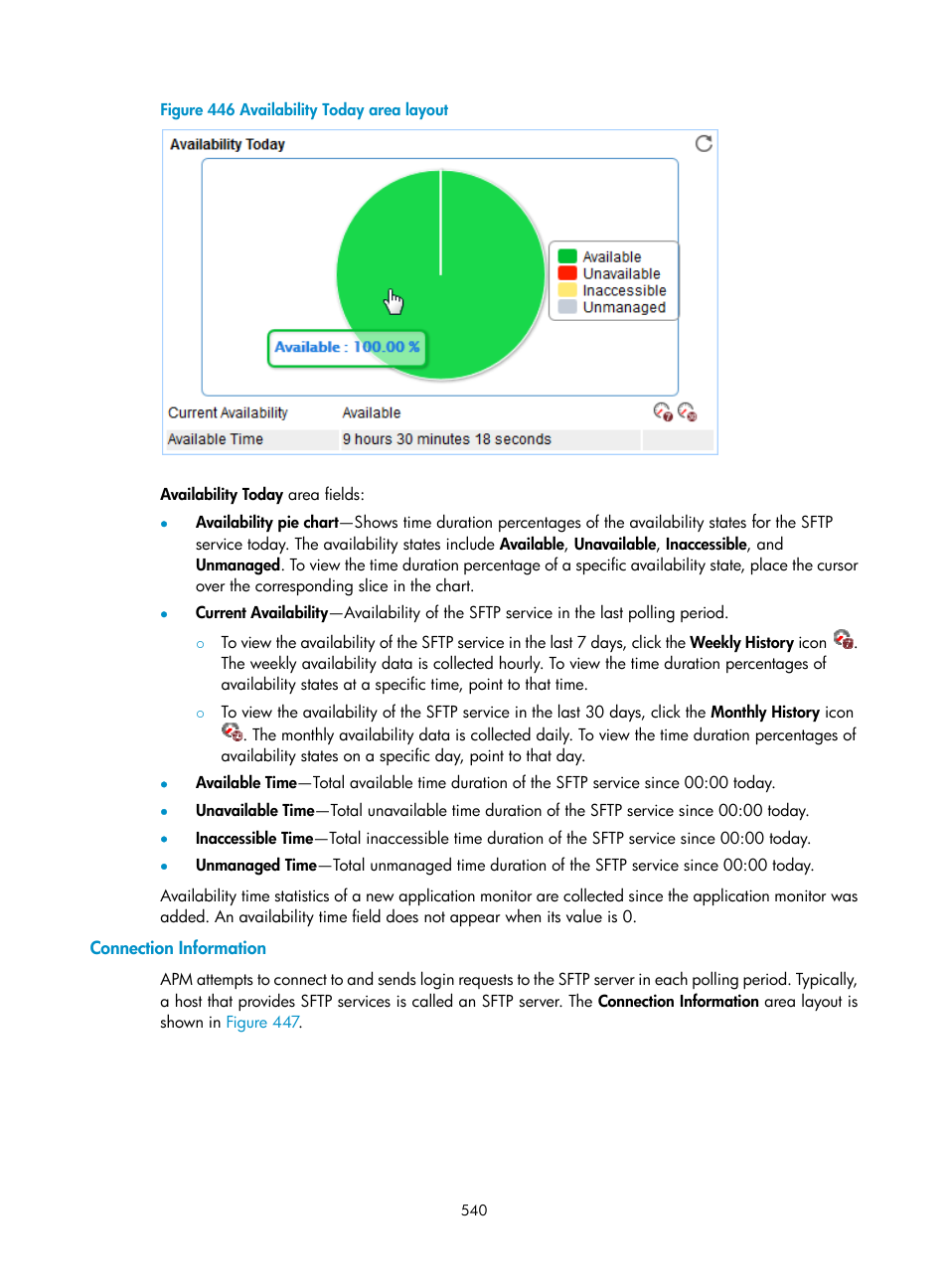 Connection information, N in, Figure 446 | H3C Technologies H3C Intelligent Management Center User Manual | Page 554 / 740
