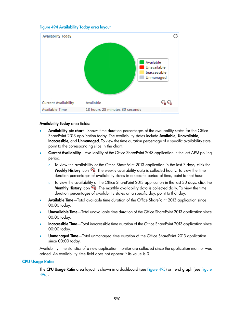 Cpu usage ratio, N in, Figure 494 | H3C Technologies H3C Intelligent Management Center User Manual | Page 604 / 740