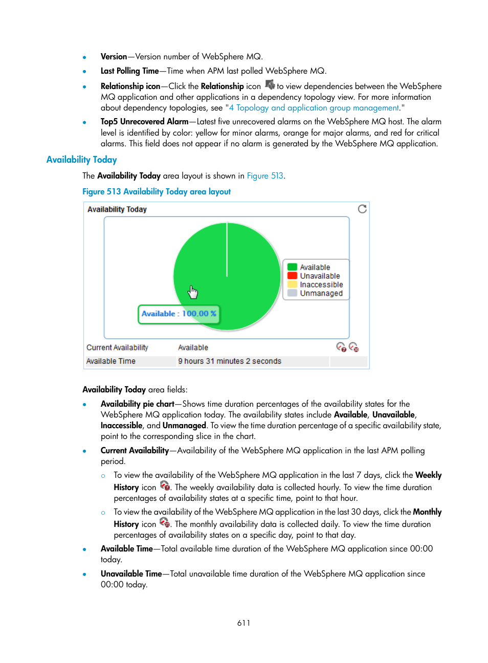 Availability today | H3C Technologies H3C Intelligent Management Center User Manual | Page 625 / 740