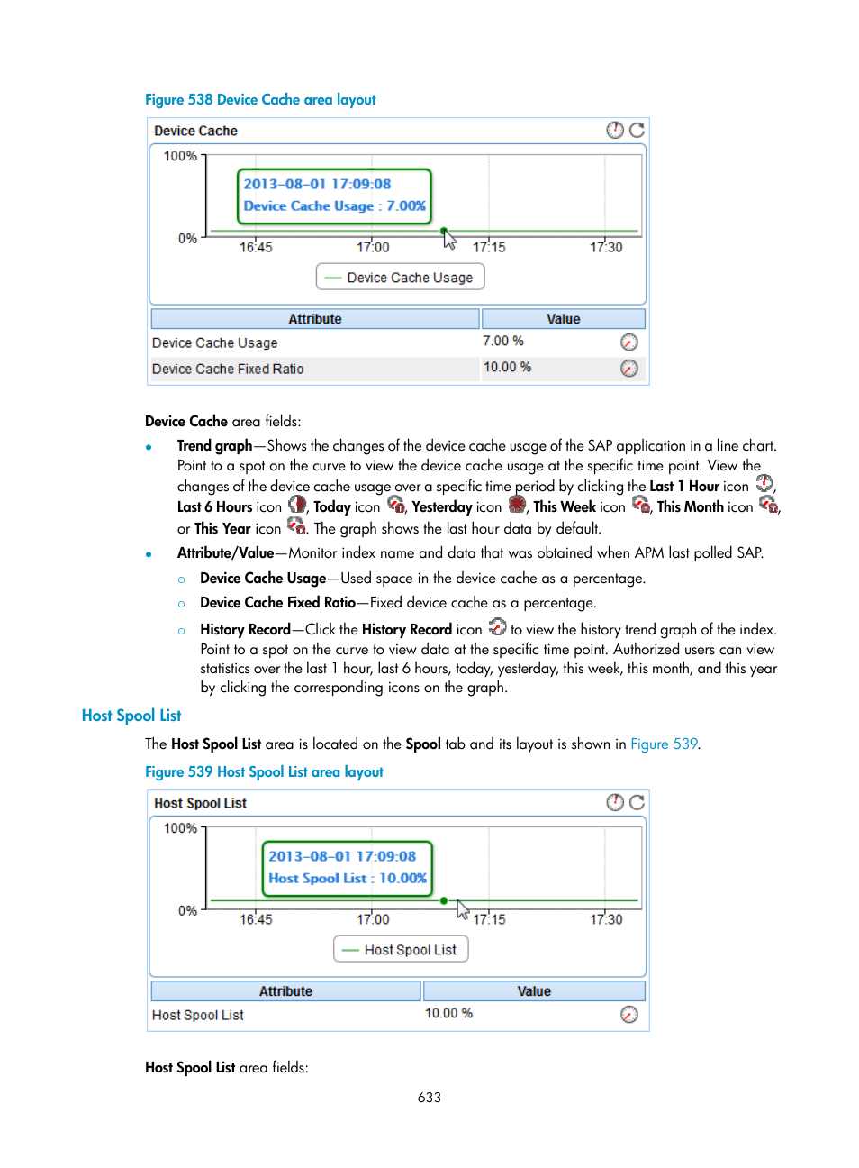 Host spool list | H3C Technologies H3C Intelligent Management Center User Manual | Page 647 / 740