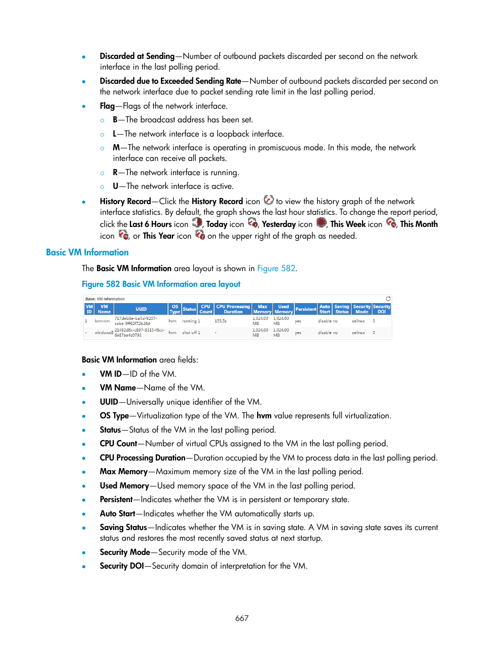 Basic vm information | H3C Technologies H3C Intelligent Management Center User Manual | Page 681 / 740