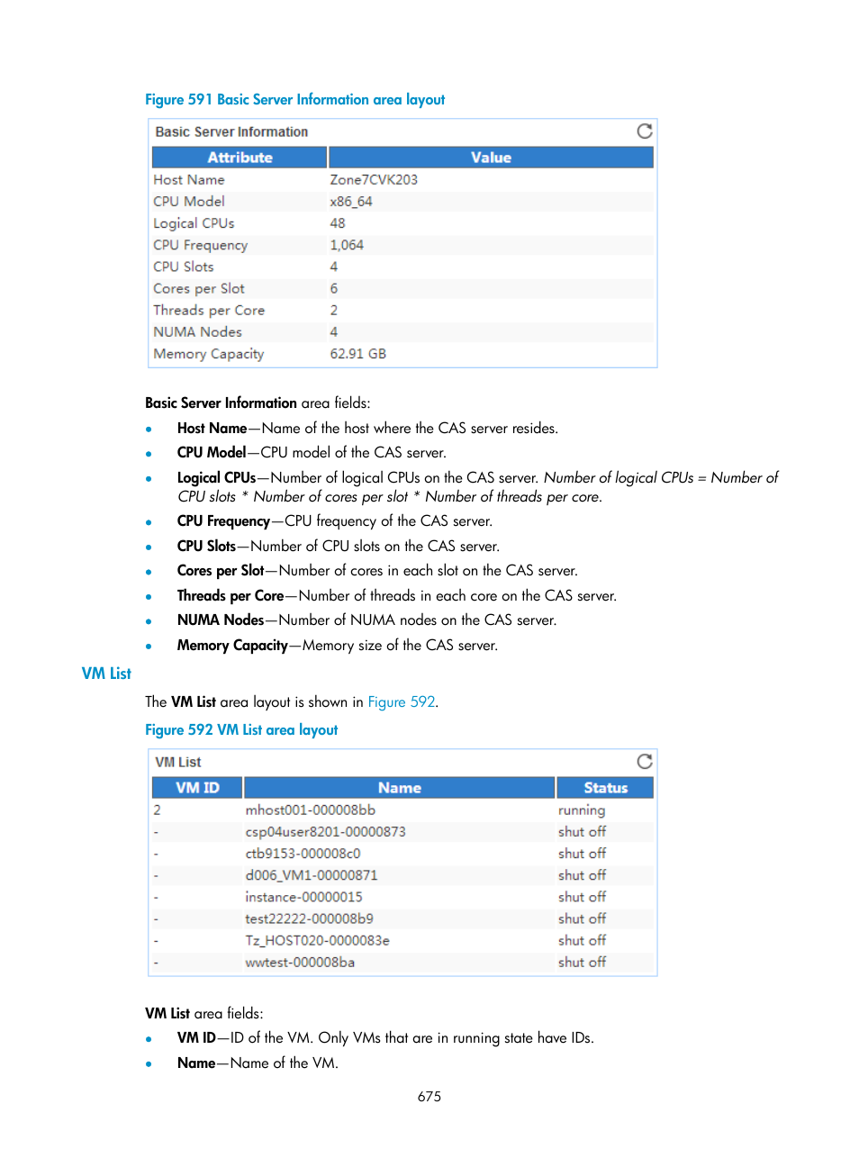 Vm list | H3C Technologies H3C Intelligent Management Center User Manual | Page 689 / 740