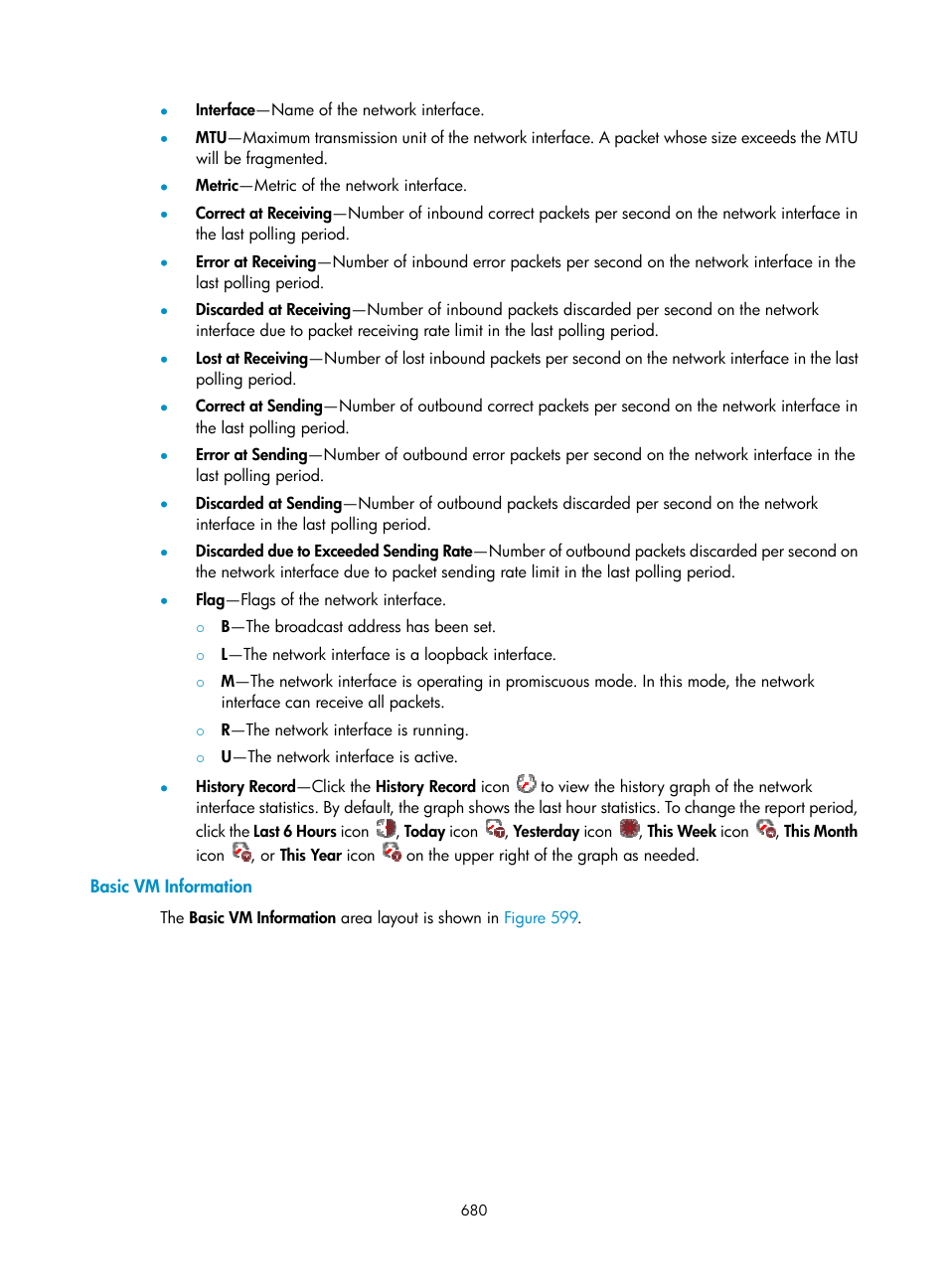 Basic vm information | H3C Technologies H3C Intelligent Management Center User Manual | Page 694 / 740
