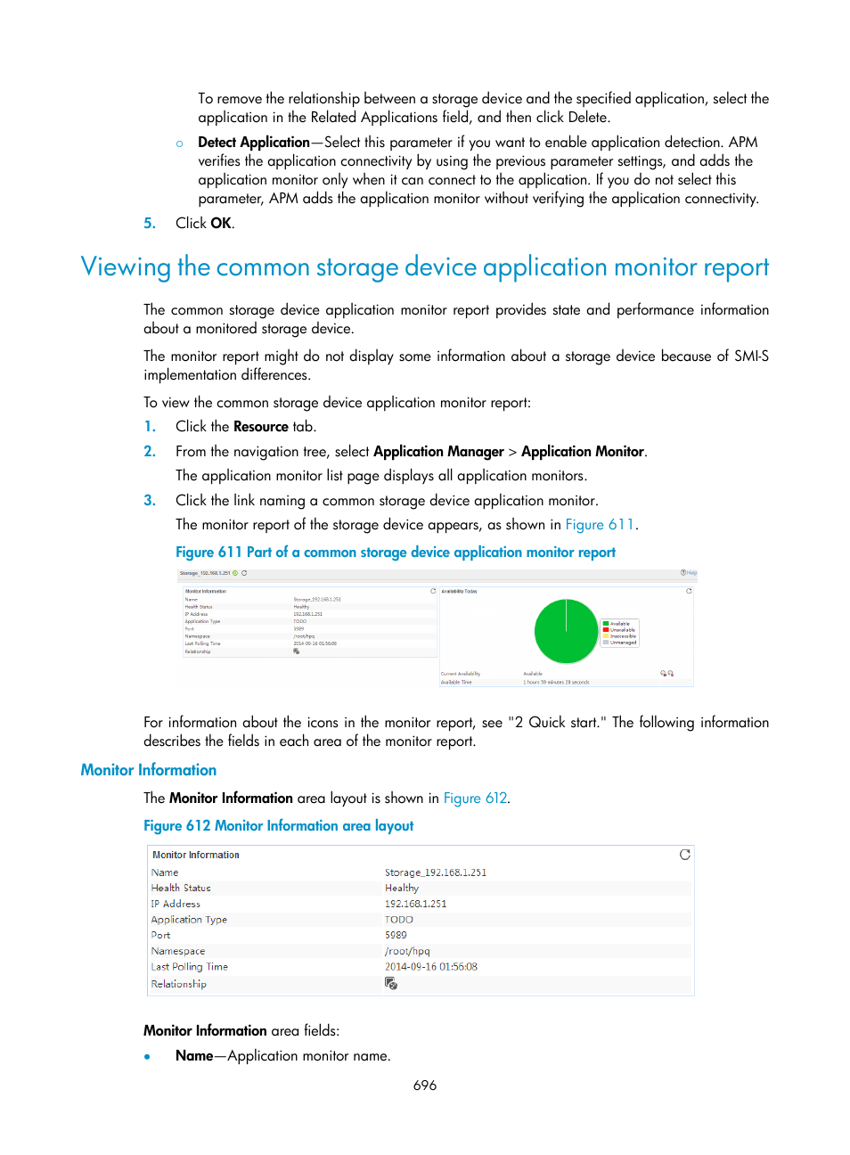Monitor information | H3C Technologies H3C Intelligent Management Center User Manual | Page 710 / 740