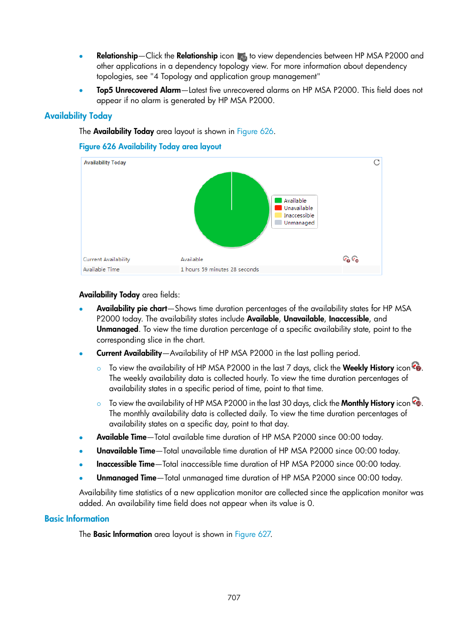 Availability today, Basic information | H3C Technologies H3C Intelligent Management Center User Manual | Page 721 / 740