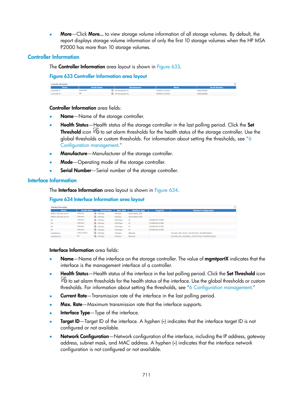 Controller information, Interface information | H3C Technologies H3C Intelligent Management Center User Manual | Page 725 / 740
