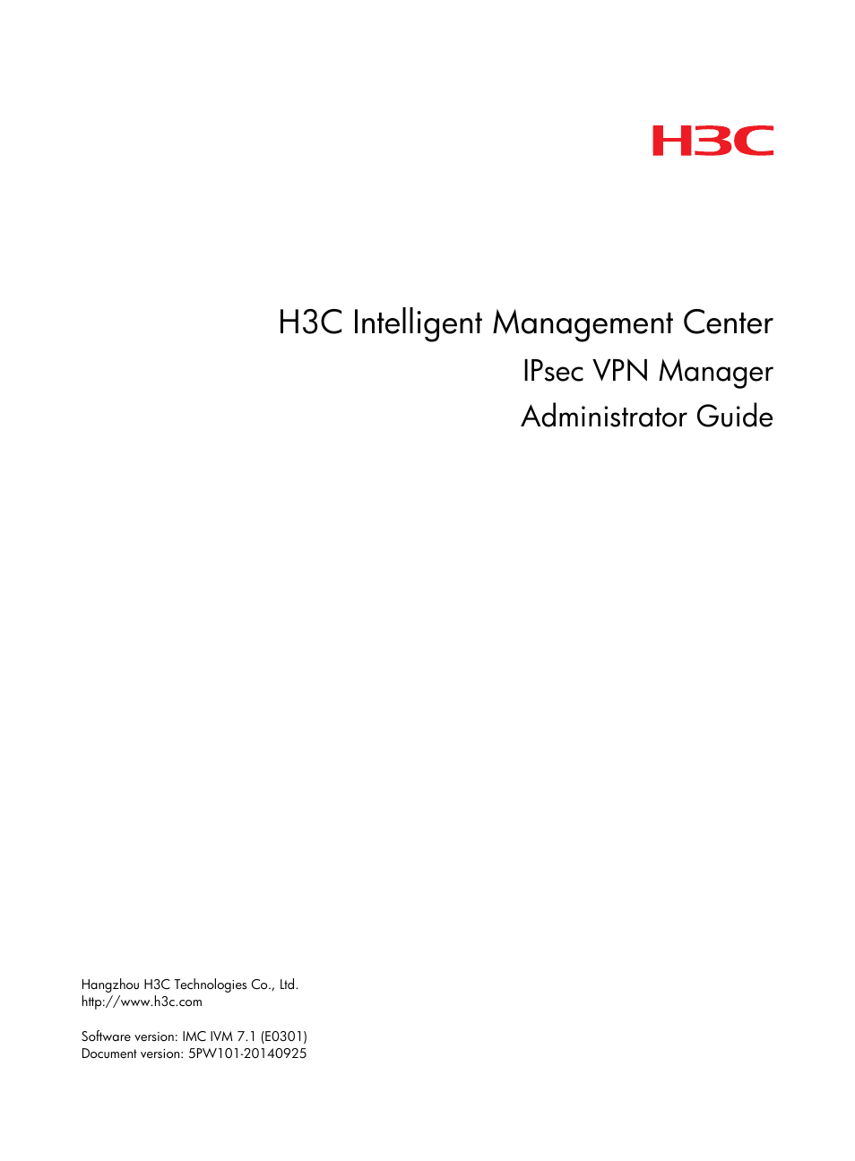 H3C Technologies H3C Intelligent Management Center User Manual | 213 pages