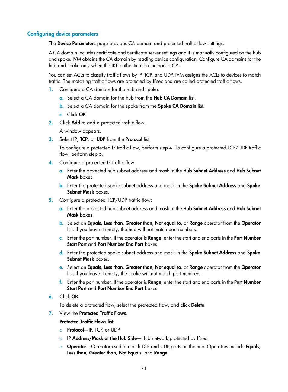 Configuring device parameters | H3C Technologies H3C Intelligent Management Center User Manual | Page 81 / 213