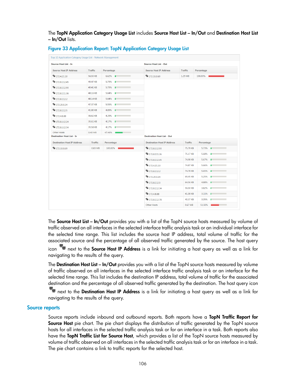 Source reports | H3C Technologies H3C Intelligent Management Center User Manual | Page 116 / 371