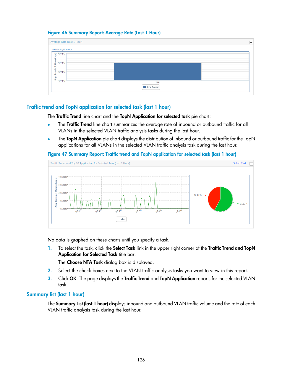 Summary list (last 1 hour) | H3C Technologies H3C Intelligent Management Center User Manual | Page 136 / 371