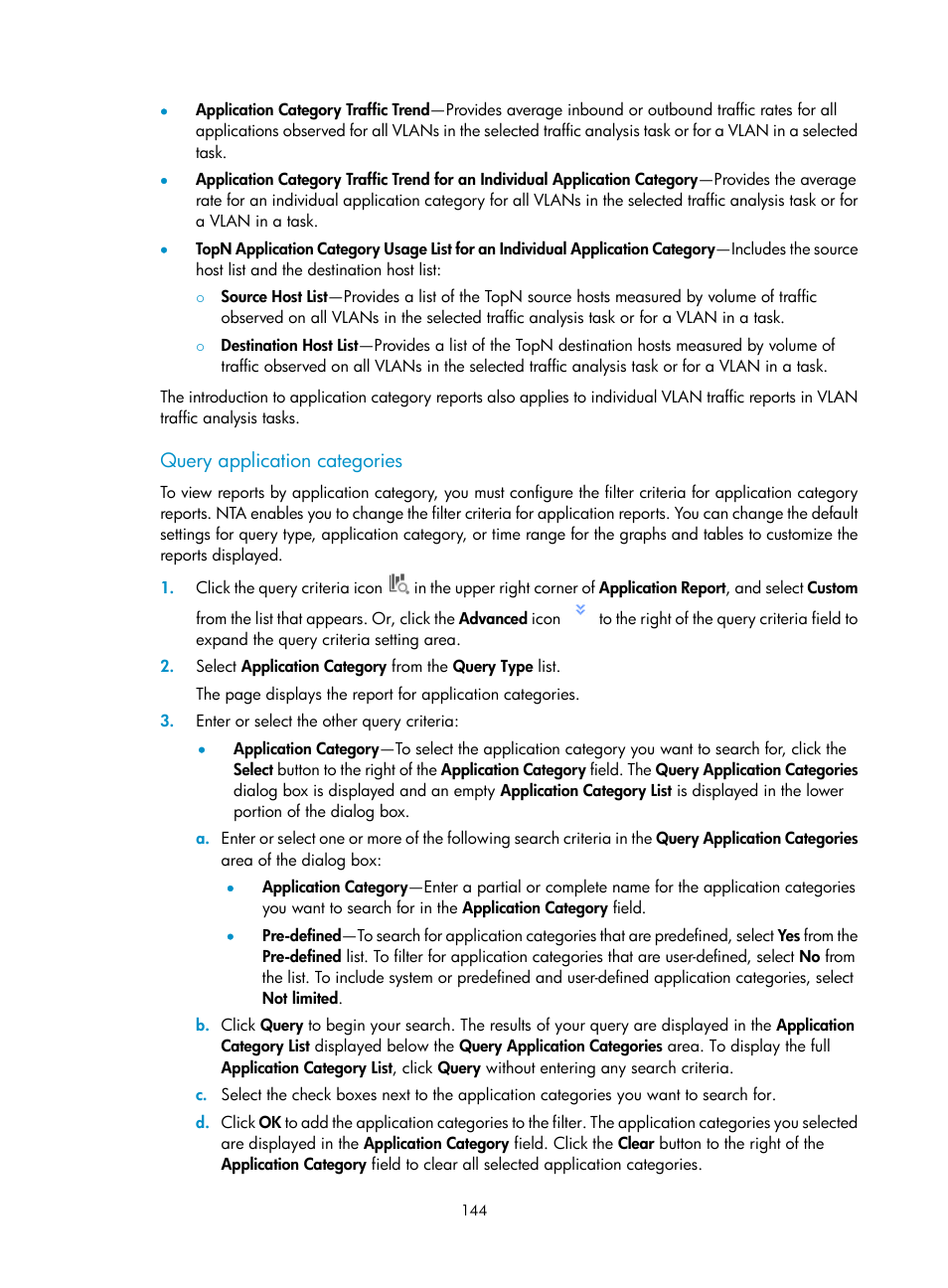 Query application categories | H3C Technologies H3C Intelligent Management Center User Manual | Page 154 / 371