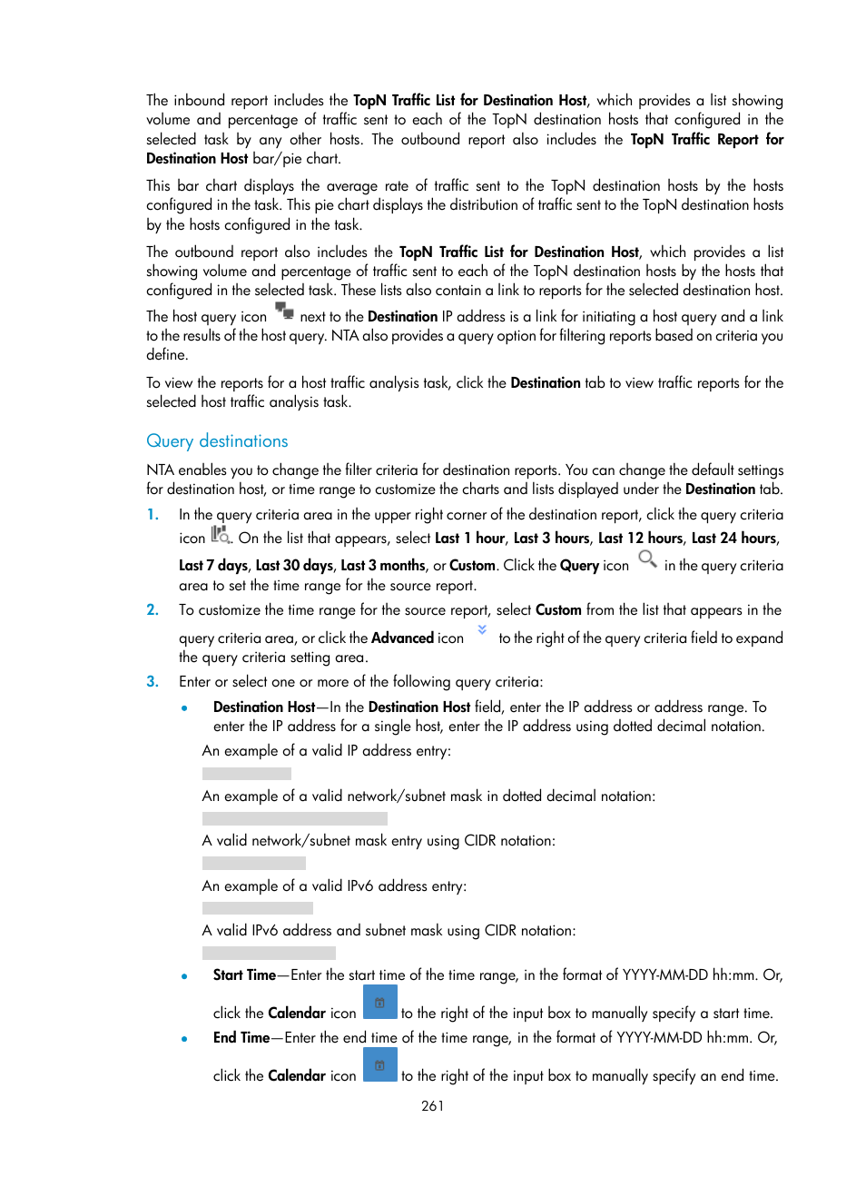 Query destinations | H3C Technologies H3C Intelligent Management Center User Manual | Page 271 / 371