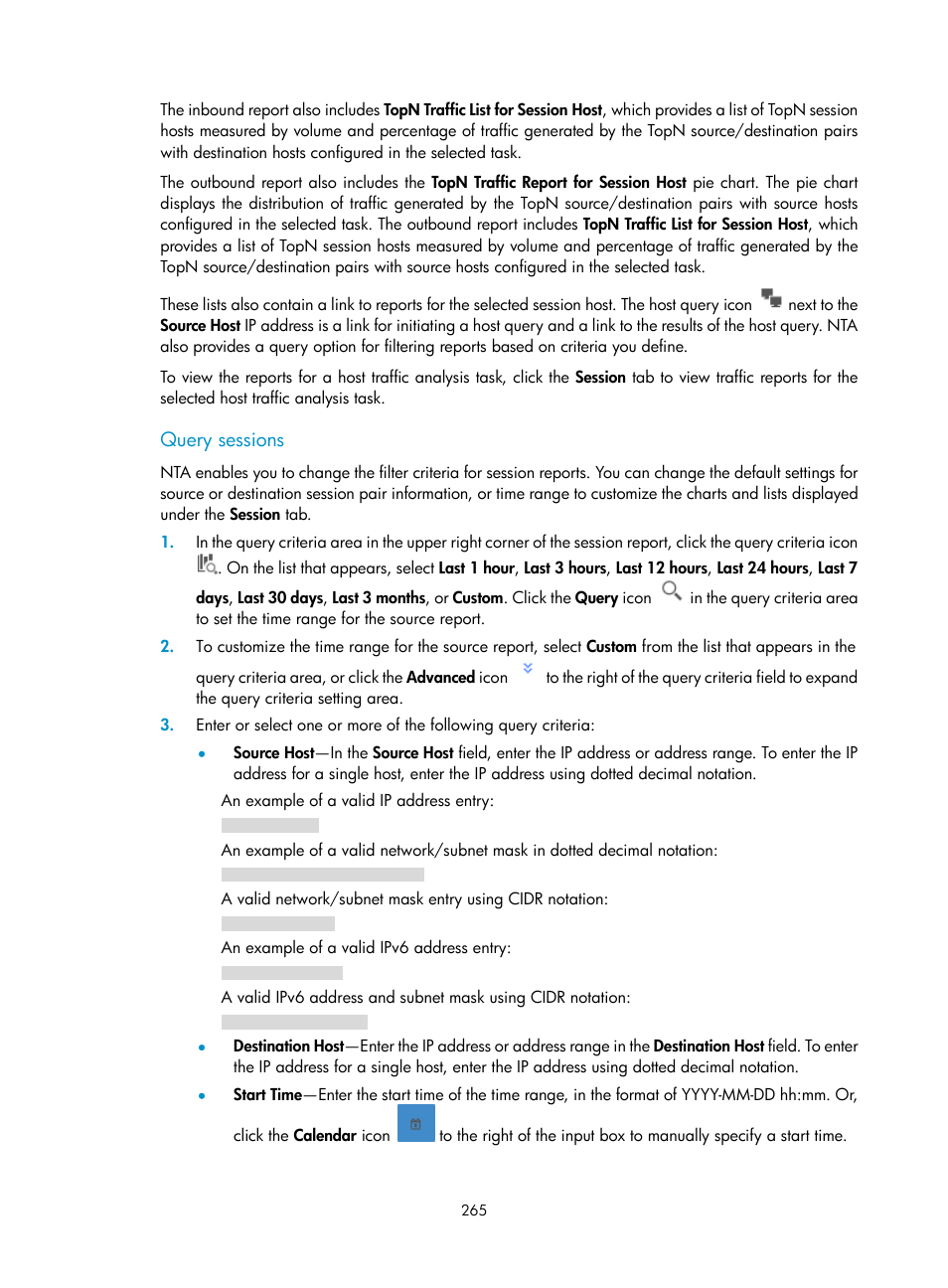 Query sessions | H3C Technologies H3C Intelligent Management Center User Manual | Page 275 / 371