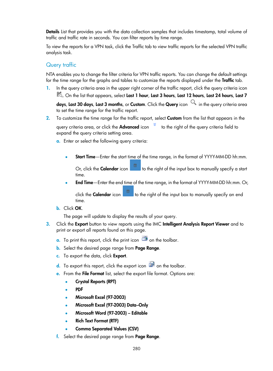 Query traffic | H3C Technologies H3C Intelligent Management Center User Manual | Page 290 / 371