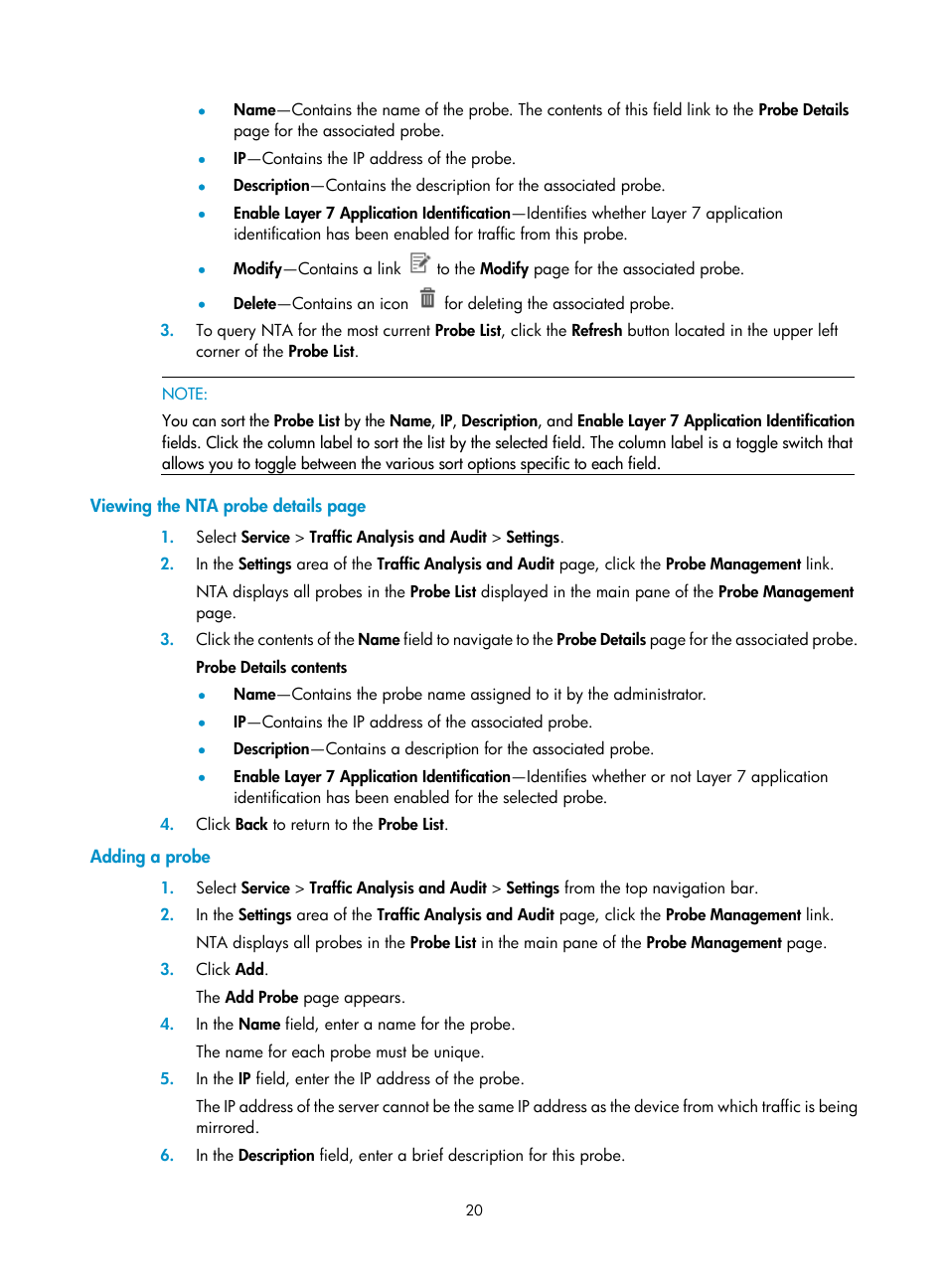 Adding a probe | H3C Technologies H3C Intelligent Management Center User Manual | Page 30 / 371