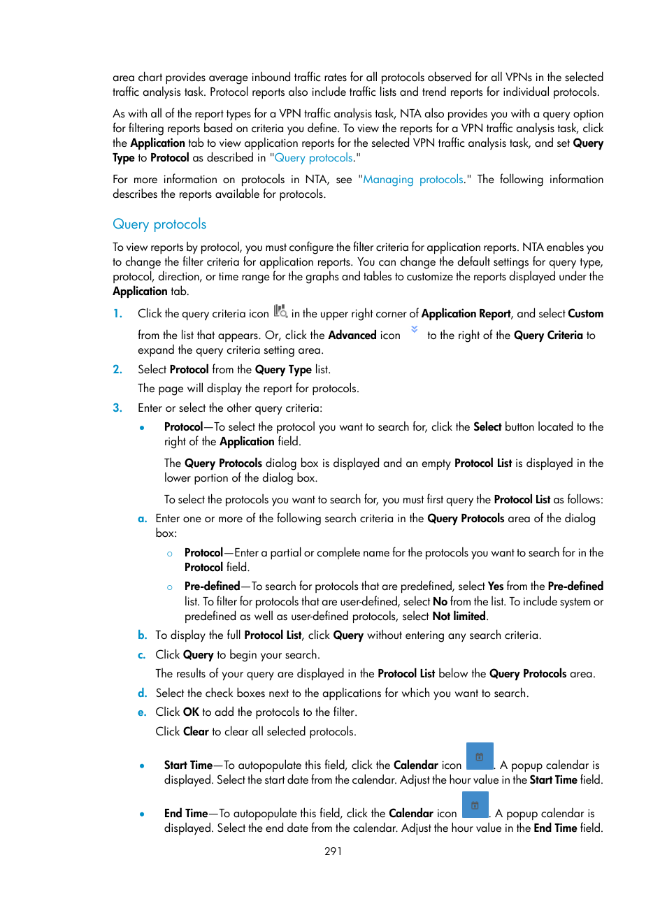 Query protocols | H3C Technologies H3C Intelligent Management Center User Manual | Page 301 / 371