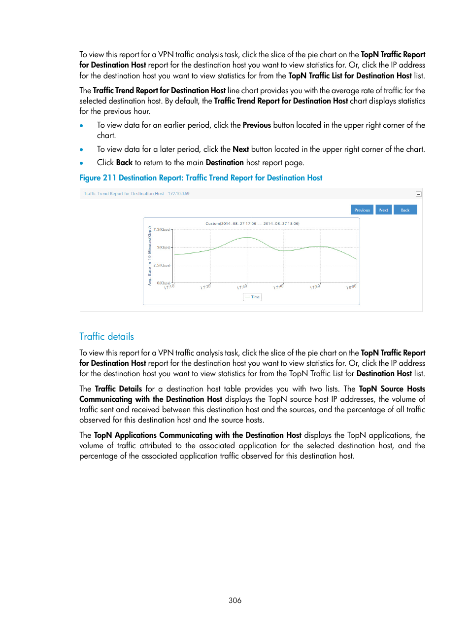 Traffic details | H3C Technologies H3C Intelligent Management Center User Manual | Page 316 / 371