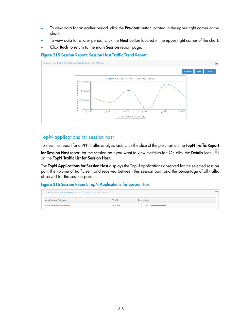 Topn applications for session host | H3C Technologies H3C Intelligent Management Center User Manual | Page 320 / 371