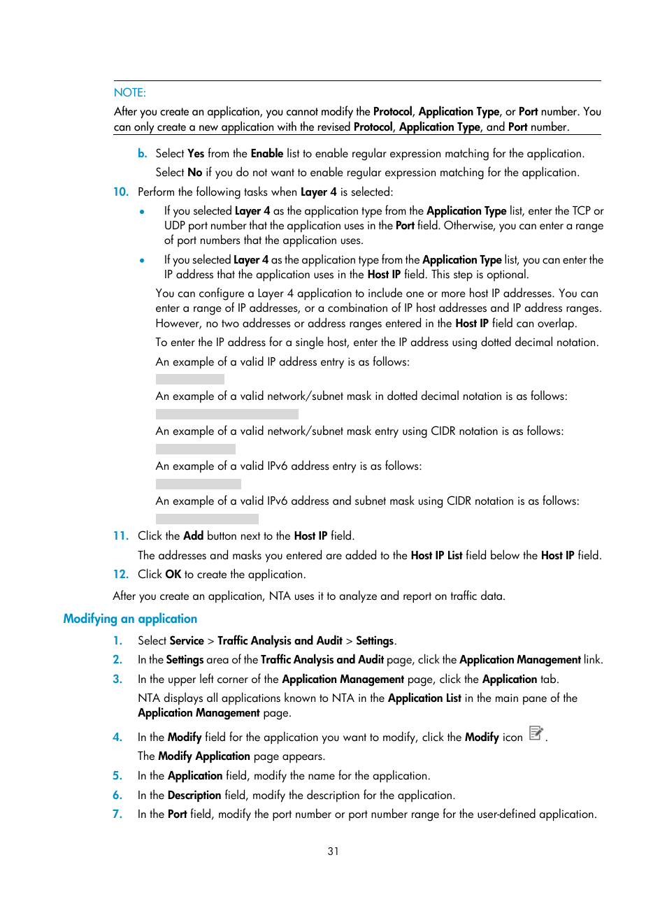 Modifying an application | H3C Technologies H3C Intelligent Management Center User Manual | Page 41 / 371