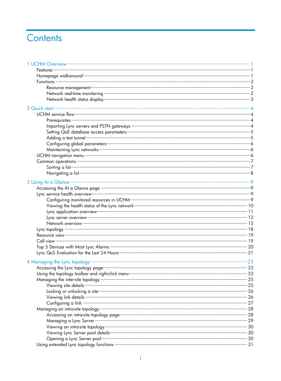 H3C Technologies H3C Intelligent Management Center User Manual | Page 7 / 78