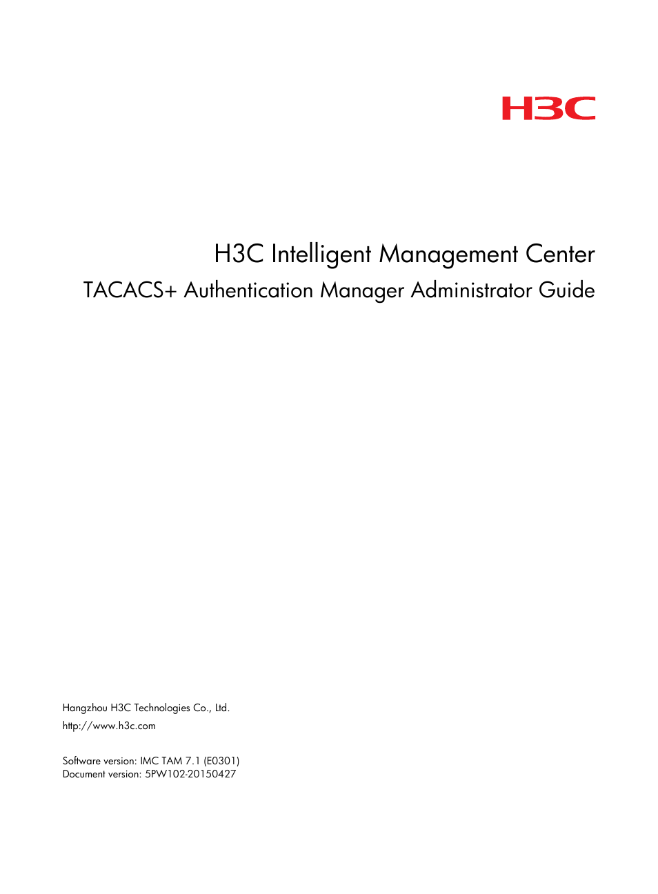 H3C Technologies H3C Intelligent Management Center User Manual | 137 pages