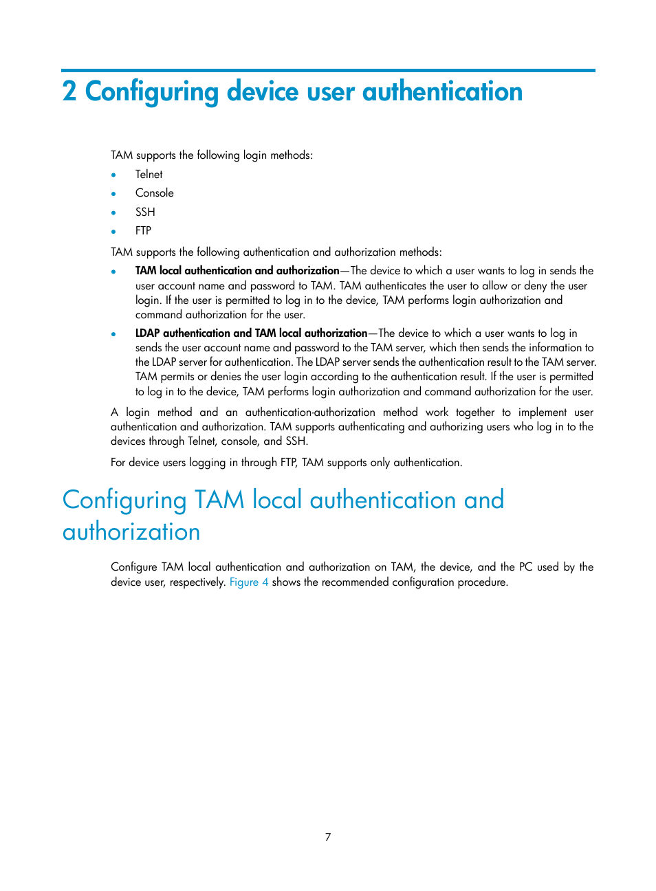 2 configuring device user authentication | H3C Technologies H3C Intelligent Management Center User Manual | Page 16 / 137