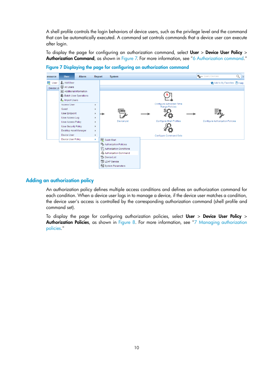 Adding an authorization policy | H3C Technologies H3C Intelligent Management Center User Manual | Page 19 / 137