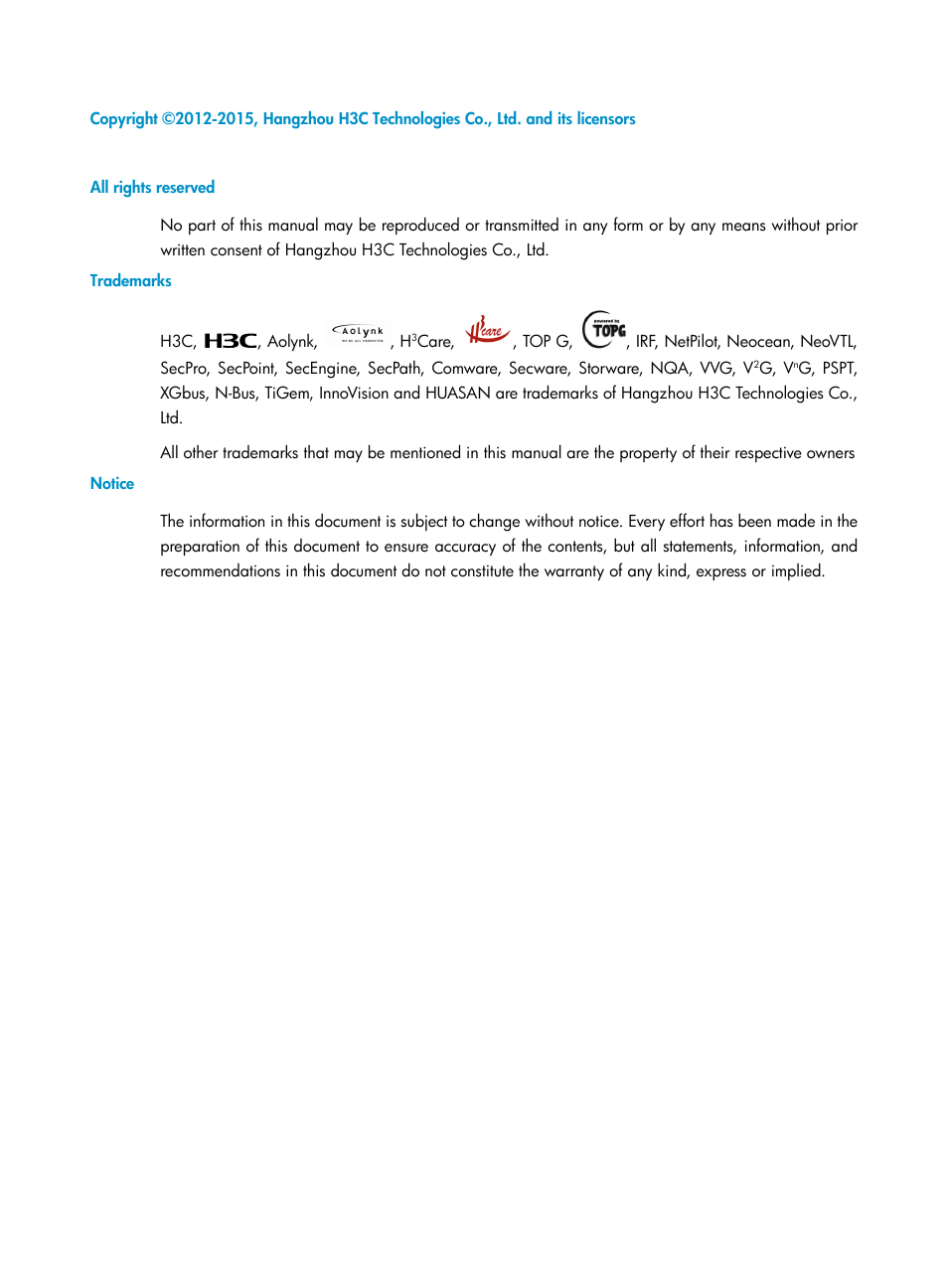 H3C Technologies H3C Intelligent Management Center User Manual | Page 2 / 137