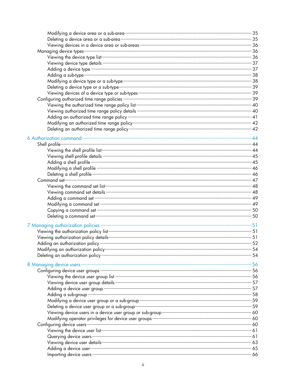 H3C Technologies H3C Intelligent Management Center User Manual | Page 7 / 137