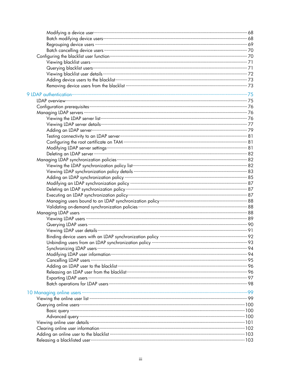 H3C Technologies H3C Intelligent Management Center User Manual | Page 8 / 137