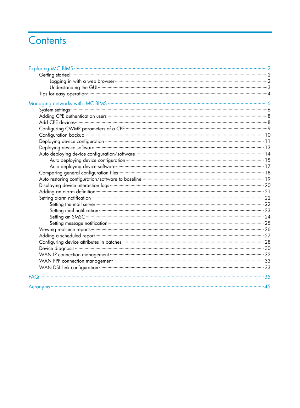 H3C Technologies H3C Intelligent Management Center User Manual | Page 5 / 49