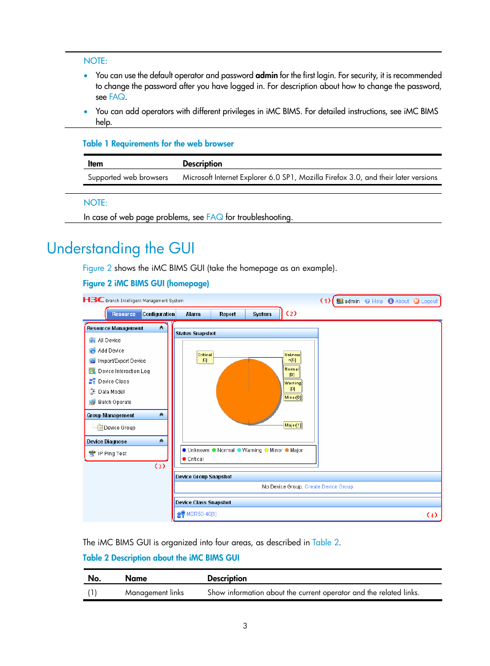 Understanding the gui | H3C Technologies H3C Intelligent Management Center User Manual | Page 7 / 49