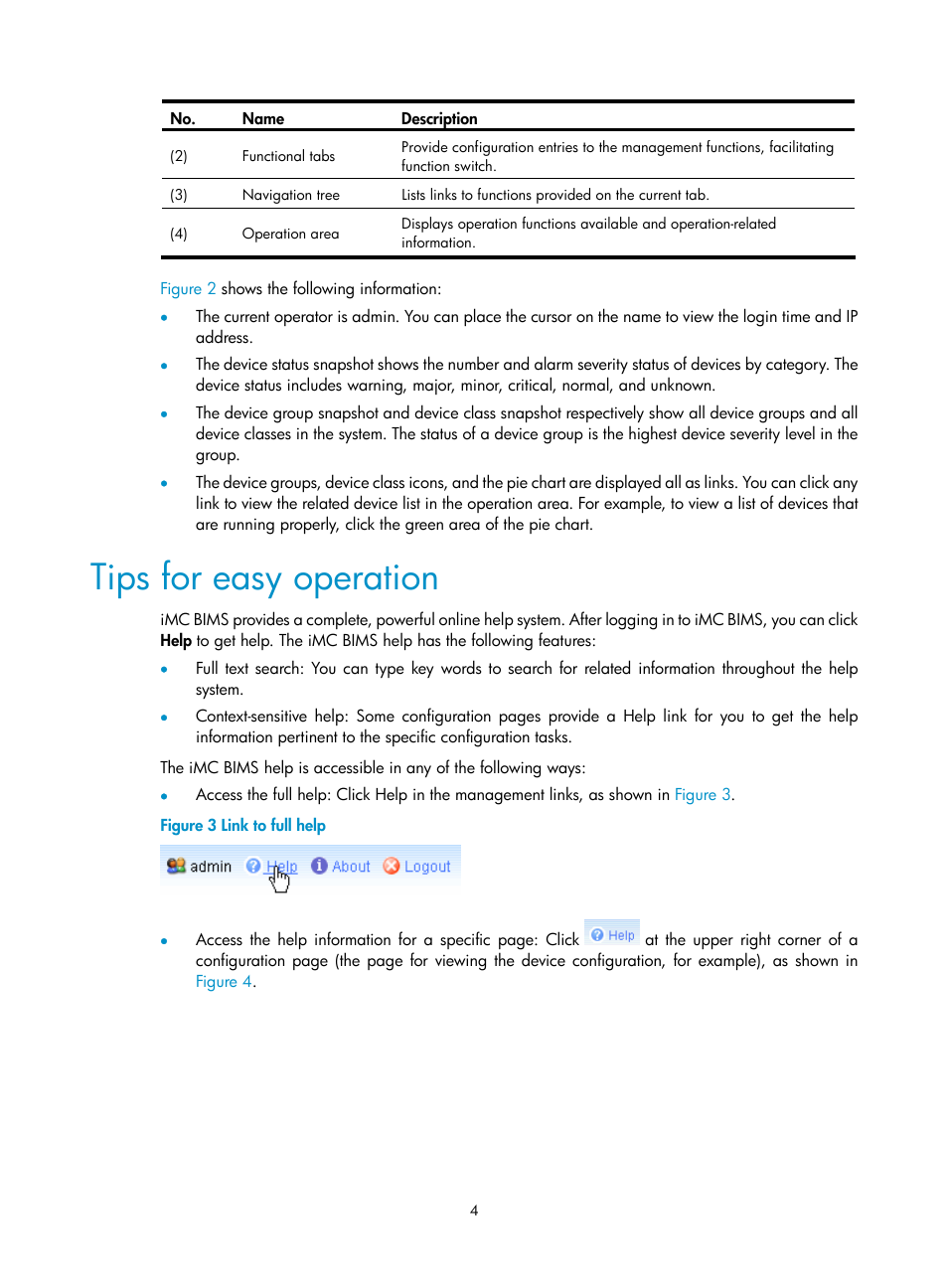 Tips for easy operation | H3C Technologies H3C Intelligent Management Center User Manual | Page 8 / 49