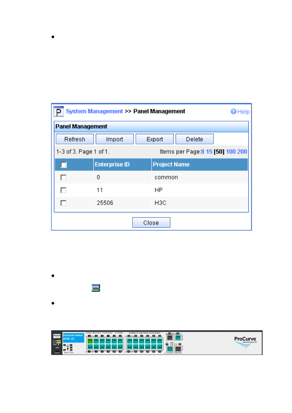 Displaying the device panel, Displaying the device panel -4 | H3C Technologies H3C Intelligent Management Center User Manual | Page 21 / 70