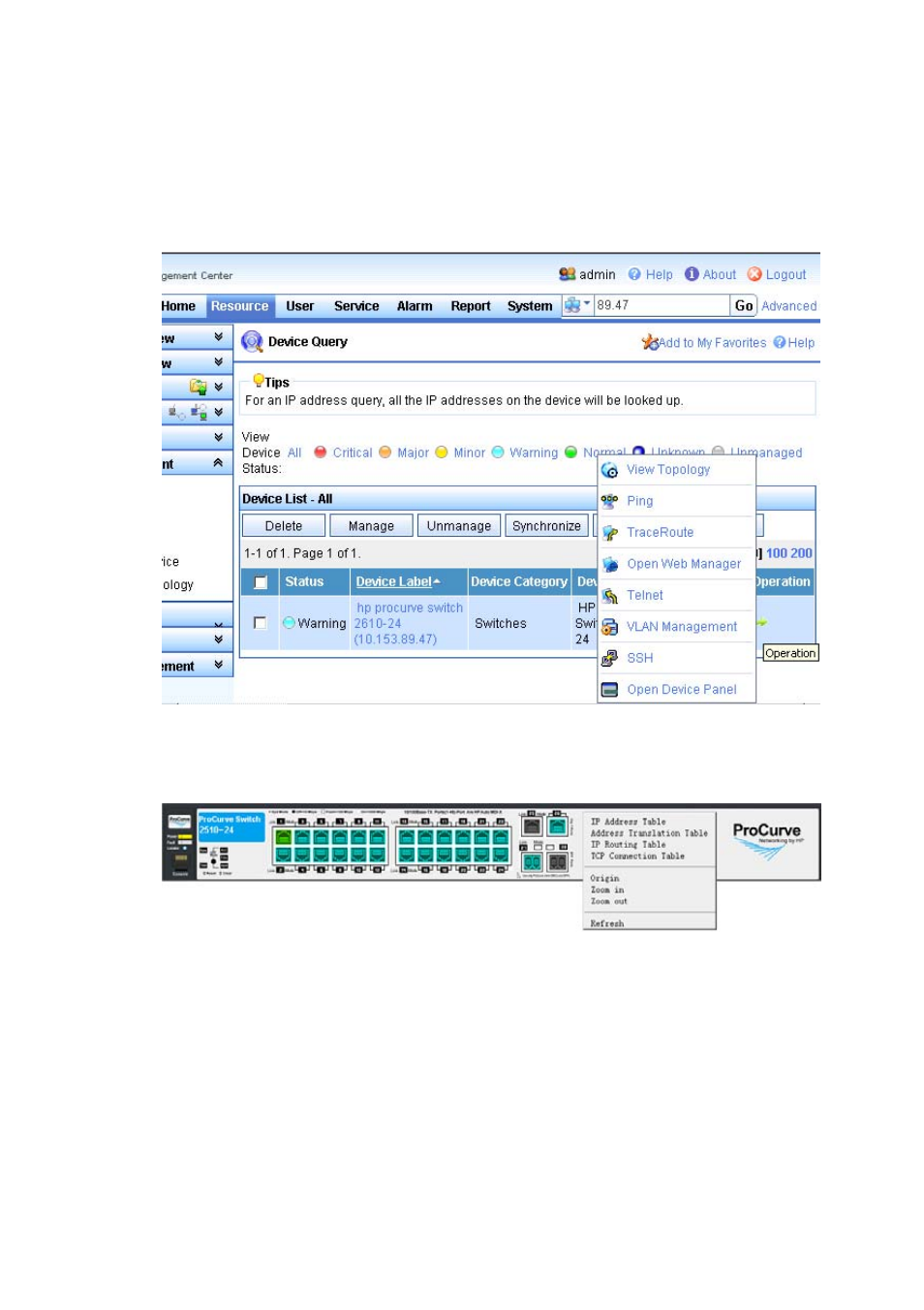H3c s12518-s12508 irf virtual device | H3C Technologies H3C Intelligent Management Center User Manual | Page 54 / 70