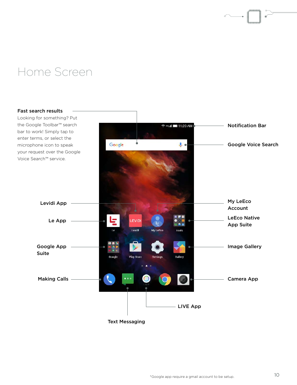 Home screen | LeEco Le Pro 3 User Manual | Page 10 / 50