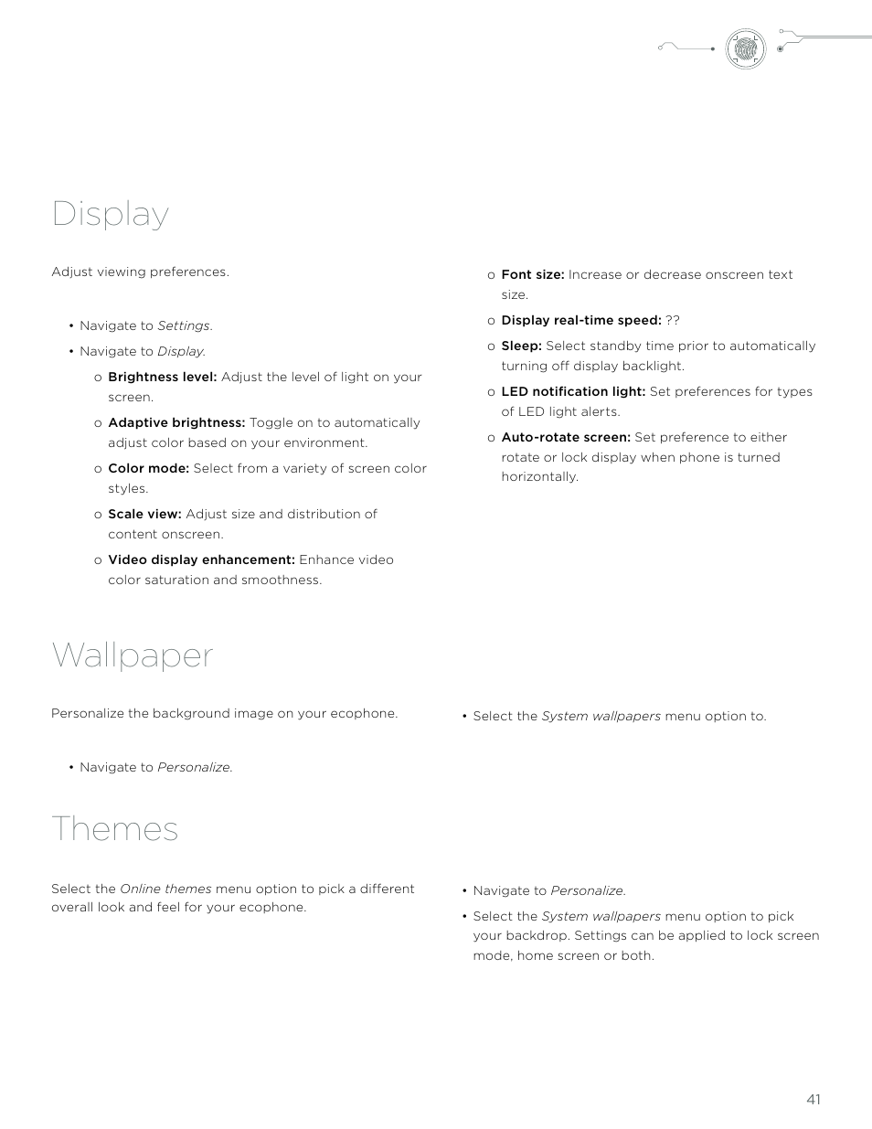 Display wallpaper themes | LeEco Le Pro 3 User Manual | Page 41 / 50