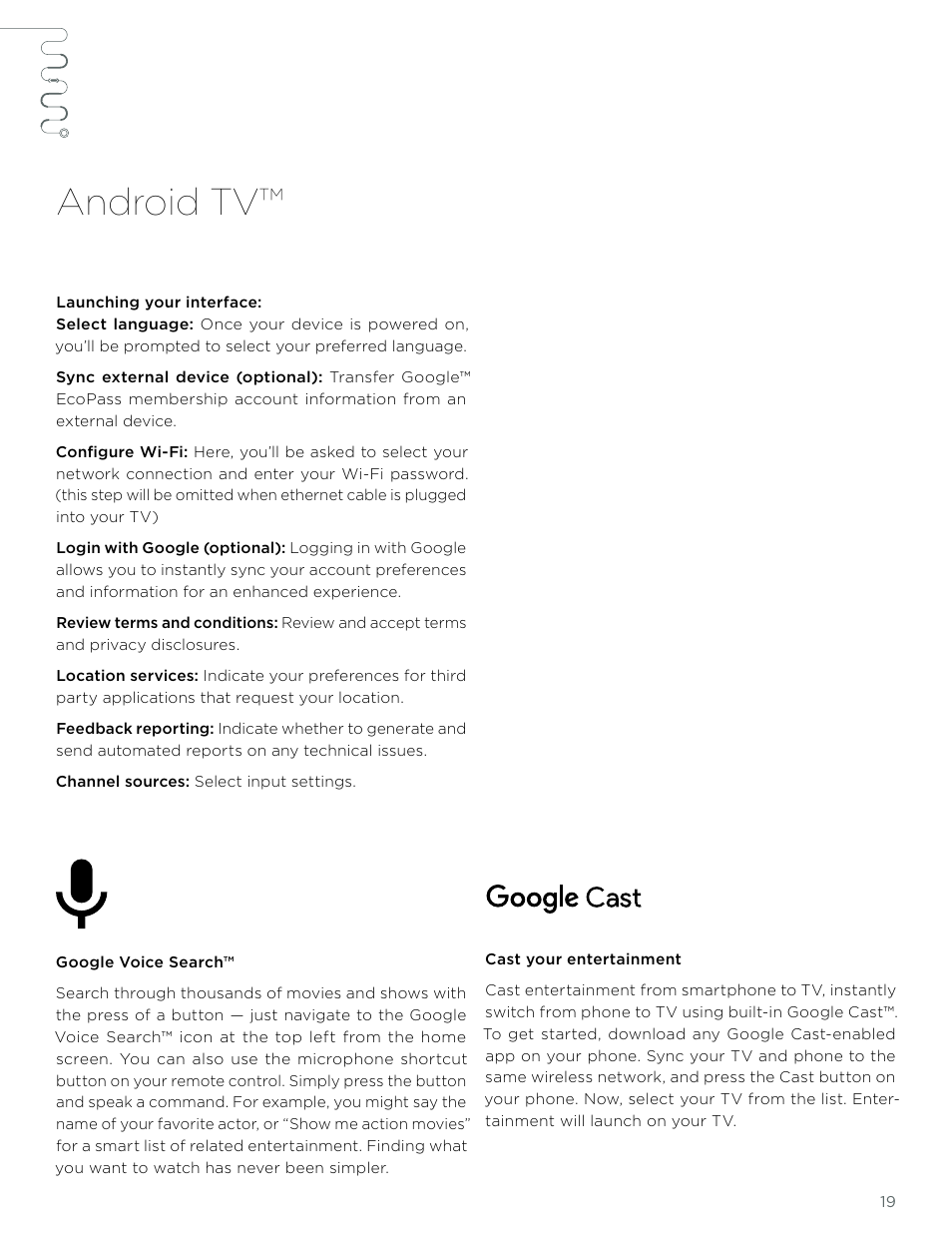 Android tv | LeEco Super4 X Series 4K UHD Ecotvs User Manual | Page 19 / 31
