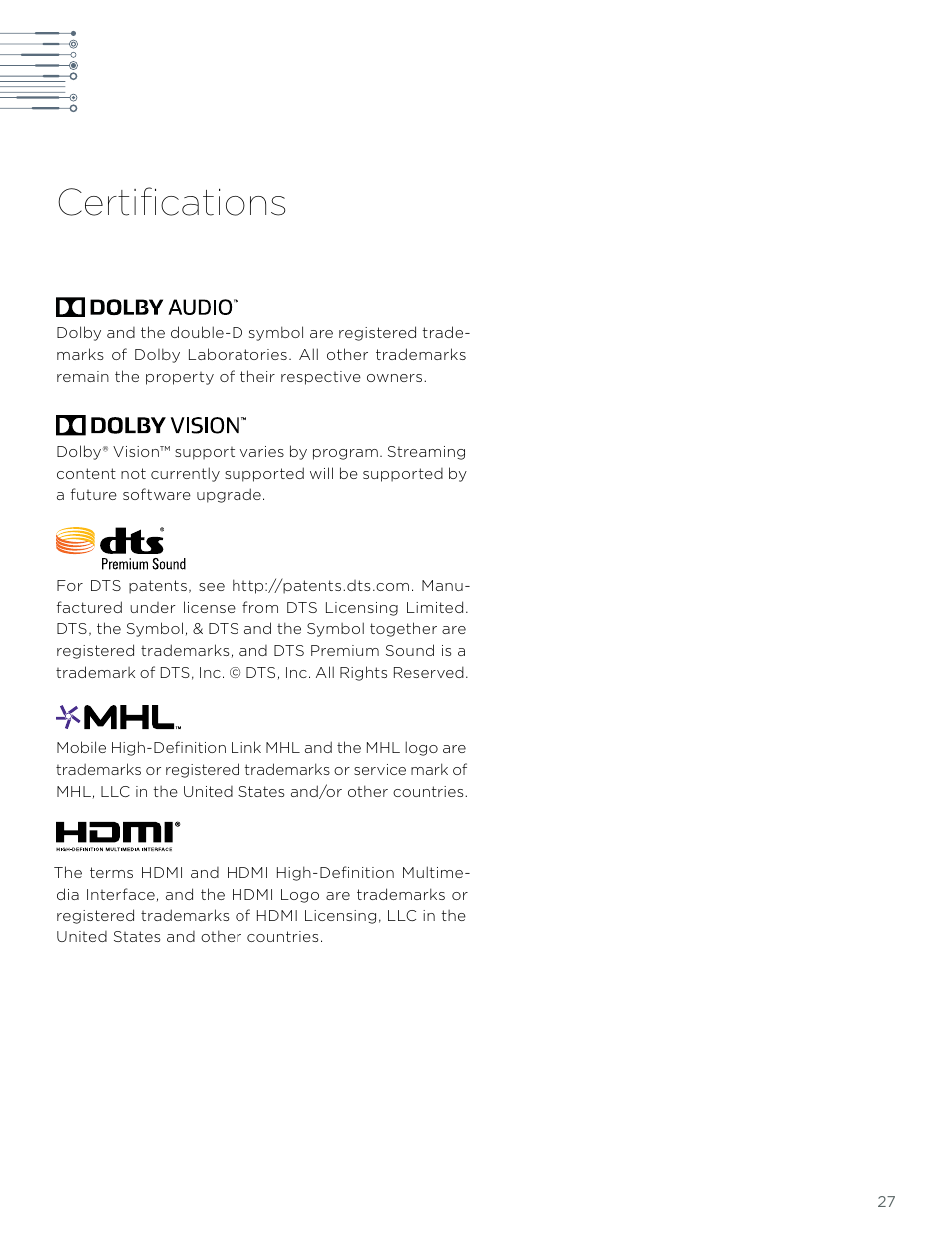 Certifications | LeEco Super4 X Series 4K UHD Ecotvs User Manual | Page 27 / 31