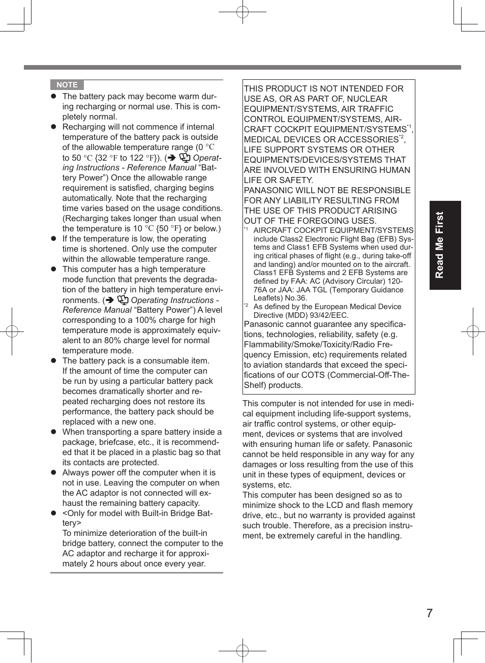Read me first | Panasonic Toughpad FZ-A2 User Manual | Page 7 / 20