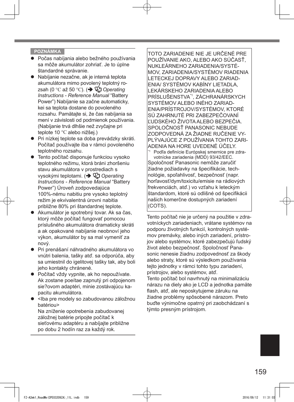 Panasonic Toughpad FZ-A2 User Manual | Page 159 / 172