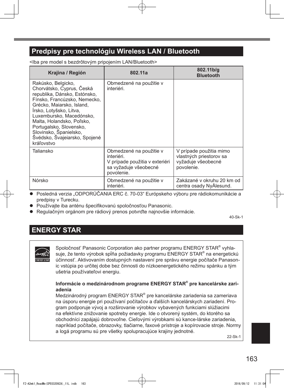 Energy star | Panasonic Toughpad FZ-A2 User Manual | Page 163 / 172