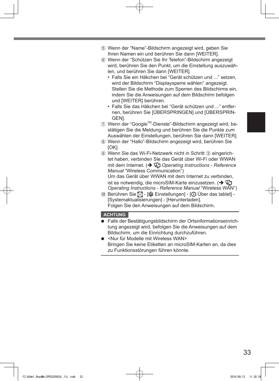 Panasonic Toughpad FZ-A2 User Manual | Page 33 / 172